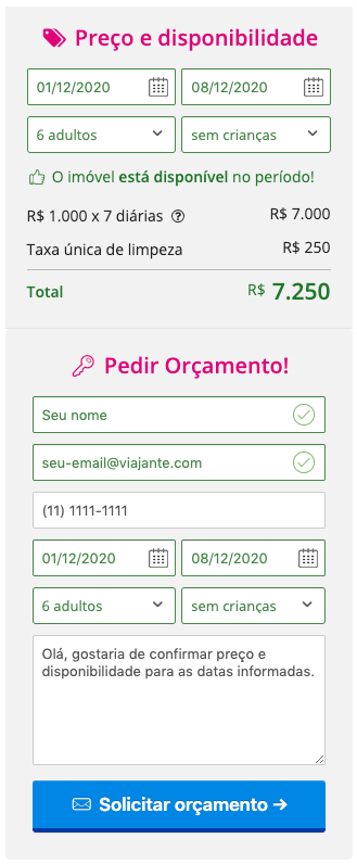 caixa de orçamento do temporadalivre