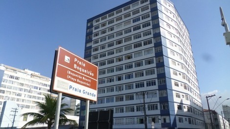 Praia Grande aluguel apto temporada frente praia centro boqueirão