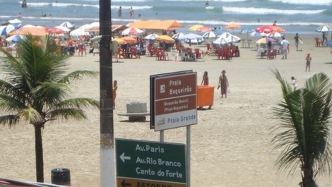 Praia Grande aluguel apto temporada frente praia centro boqueirão