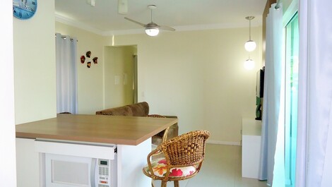 Sala de estar e cozinha americana