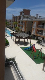 Vista da sacada do apartamento