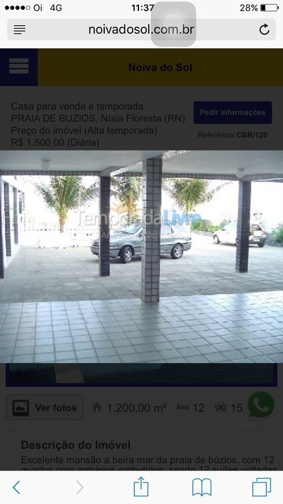 Casa para aluguel de temporada em Nísia Floresta (Praia de Búzios)