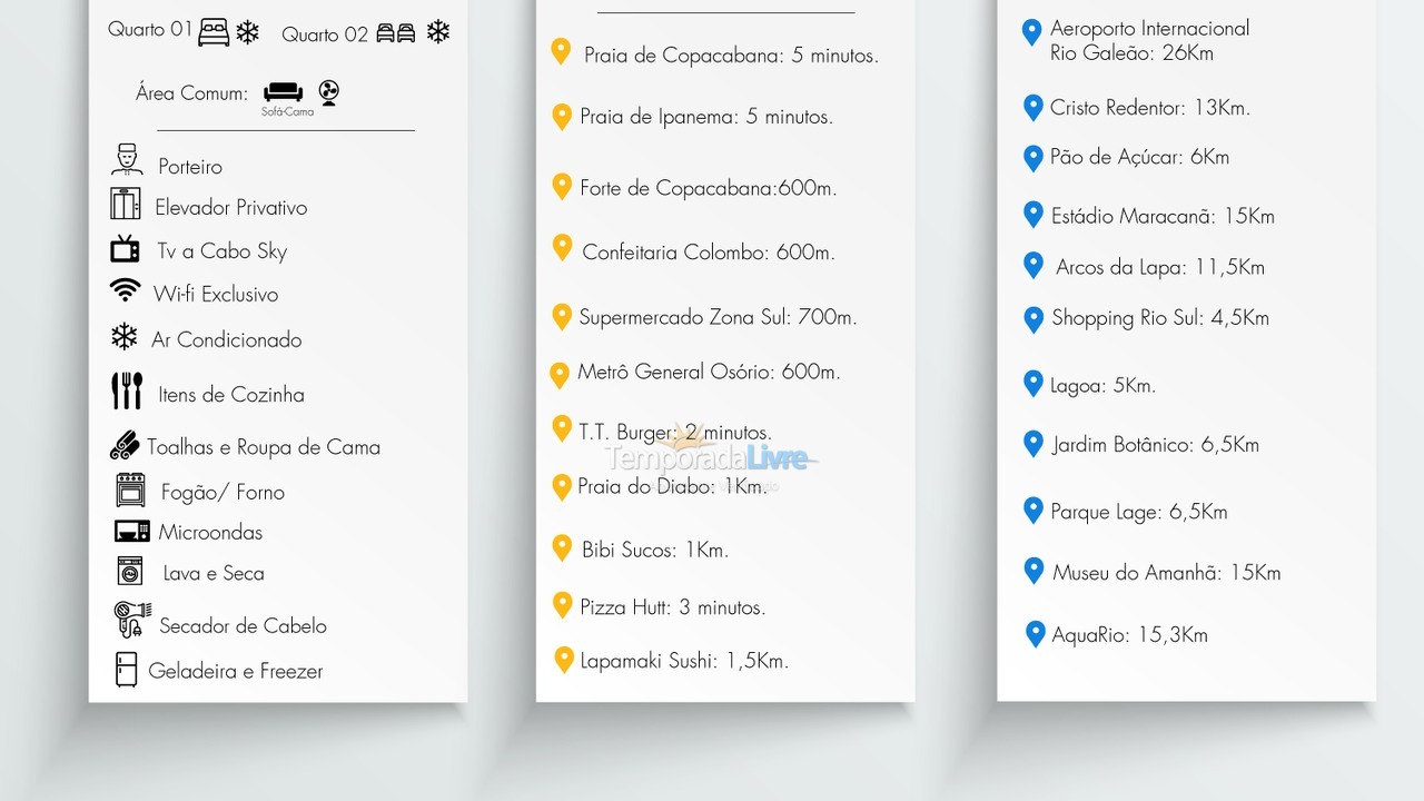 Apartamento para aluguel de temporada em Rio de Janeiro (Ipanema)