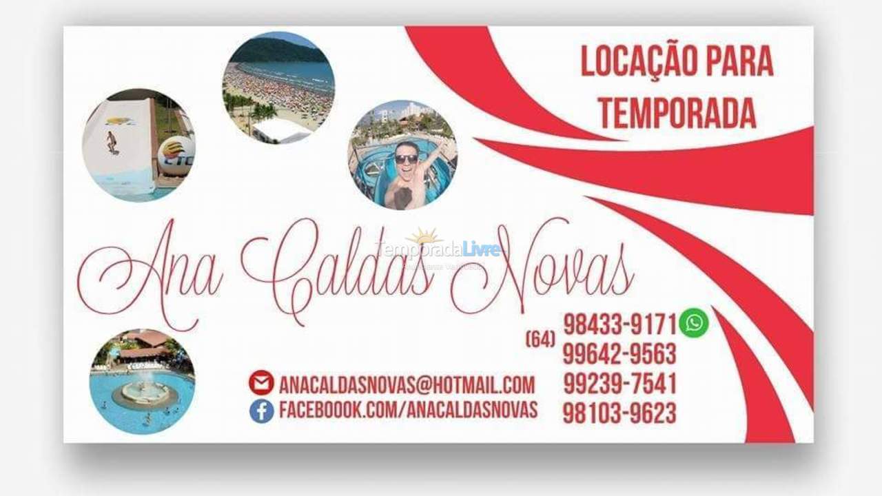 Apartment for vacation rental in Caldas Novas (Anexo Clube Ctc)