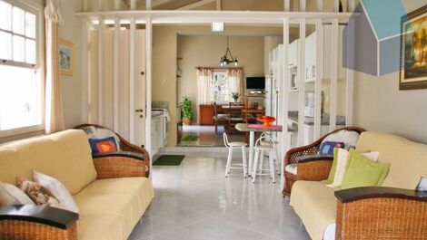 Sala de estar integrado a cozinha