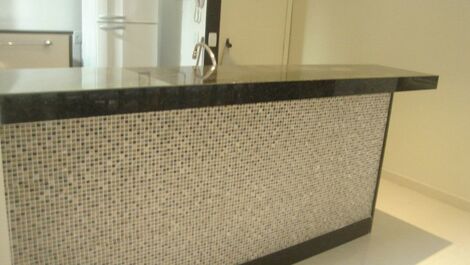 Balcão da cozinha americana 