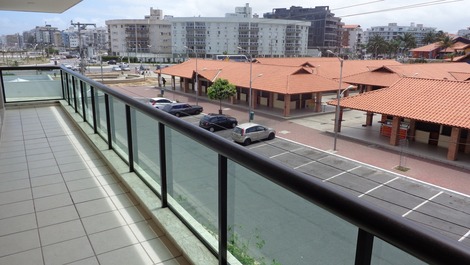 varanda com vista para feirinha