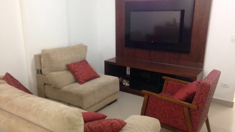 Apartamento Guaruja Pitangueiras con barbacoa - edificio con piscina