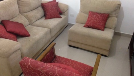 Apartamento Guaruja Pitangueiras con barbacoa - edificio con piscina