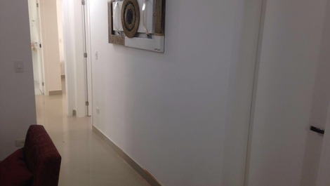 Apartamento Guaruja Pitangueiras con barbacoa - edificio con piscina