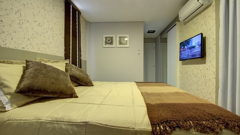 Alto Luxo BEACH PARK - MANDARA - 4 Quartos AR/TV -"PÉ NA AREIA"