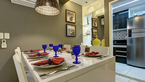 Alto Luxo BEACH PARK - MANDARA - 4 Quartos AR/TV -"PÉ NA AREIA"