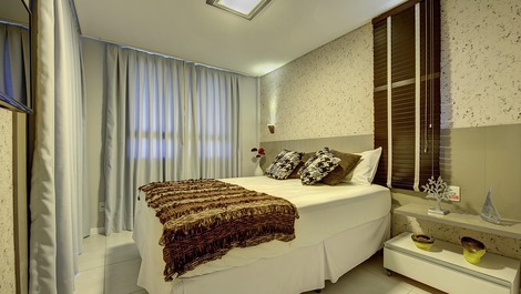 Alto Luxo BEACH PARK - MANDARA - 4 Quartos AR/TV -"PÉ NA AREIA"