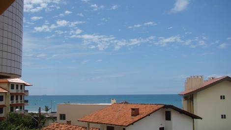 vista da praia do dormitório de casal
