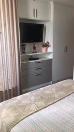 Suíte de alto luxo na praia da Costa com ar condicionado