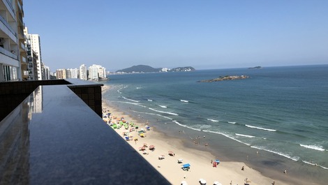 Linda vista da sacada para o leste