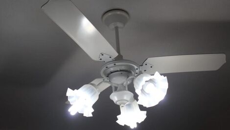 Ventilador de teto na sala