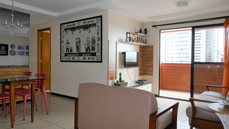 Apartamento amueblado, 3 dormitorios, con Wi-fi, Praia de Cabo Branco PB-Brasil