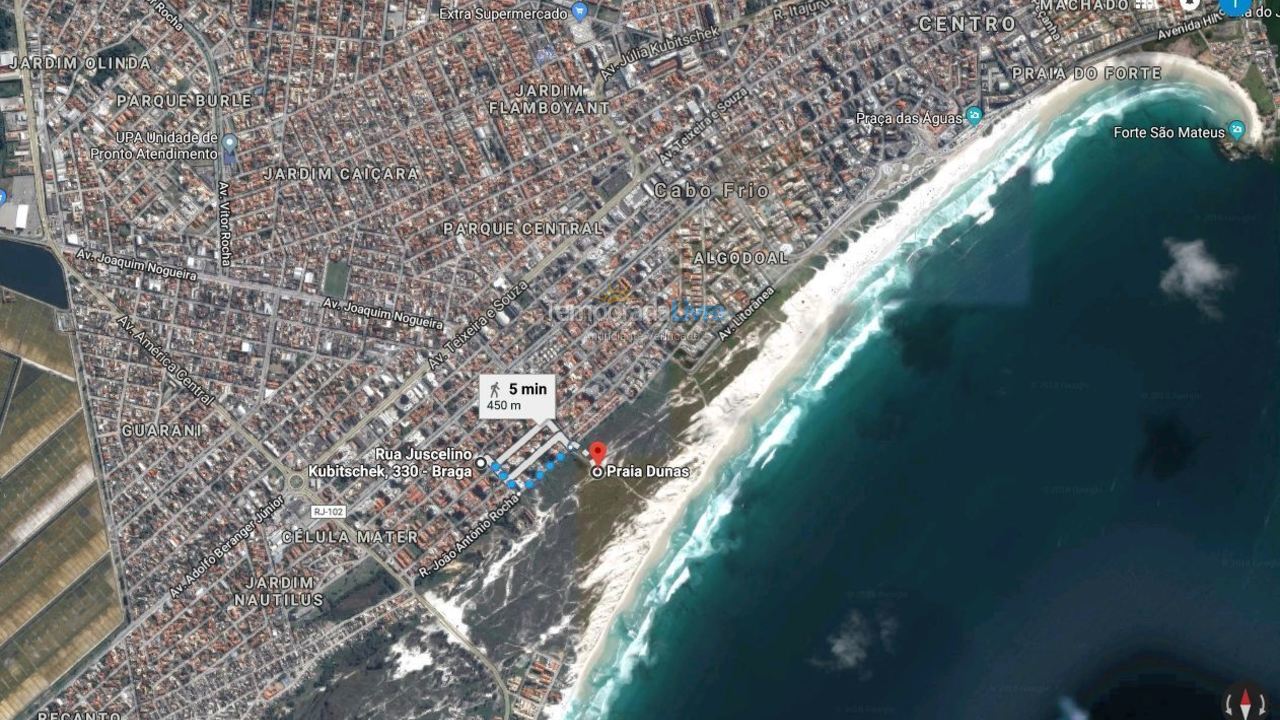 Apartment for vacation rental in Cabo Frio (Braga)