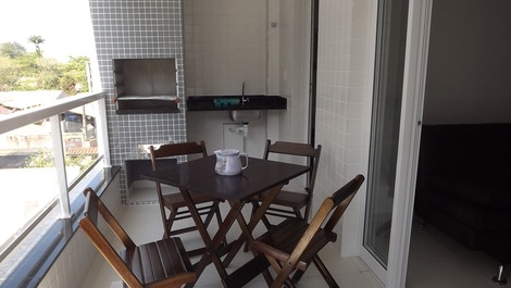 Varanda com a churrasqueira