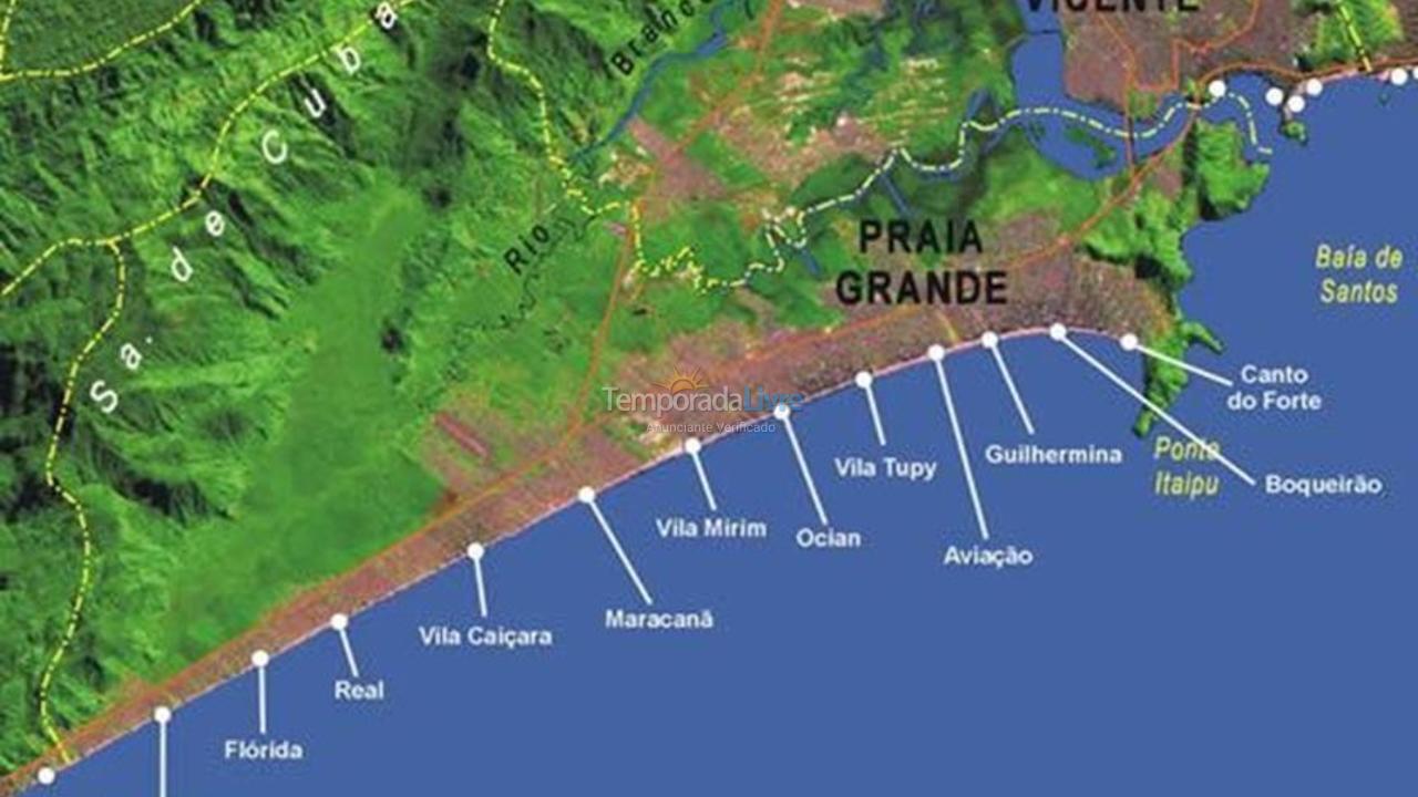 Apartamento para aluguel de temporada em Praia Grande (Aviação)