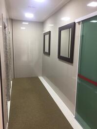 Ocean front building with barbecue on the balcony