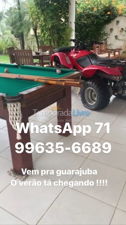 Casa para aluguel de temporada em Camaçari (Praia de Guarajuba)