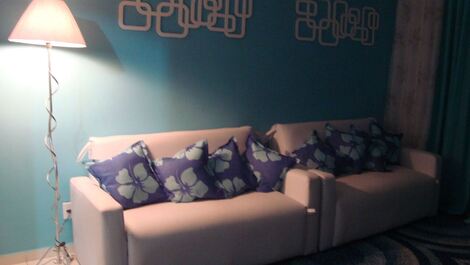 Sofás fechados na sala