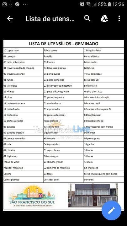 Casa para aluguel de temporada em São Francisco do Sul (Enseada)