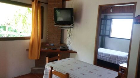 Chale cor cenoura cozinha e [editado] lareira