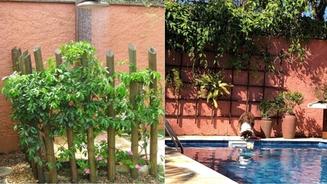 Chuveiro externo, aceita-se pet.