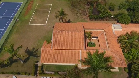 Vista aérea da casa