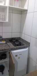 Vista Frigobar e fogão