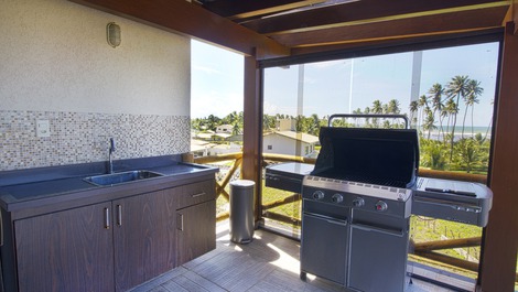 GUARAJUBA COBERTURA frente praia "Pé na Areia''