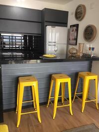 Estúdio luxuoso novo totalmente equipado