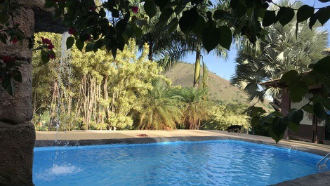 Vista maravilhosa da piscina 