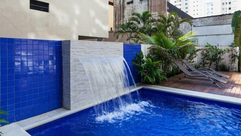 FLAT LINDO NOVO VARANDA 02 DORMS DECORADO 02 GARS 03 PISCINAS