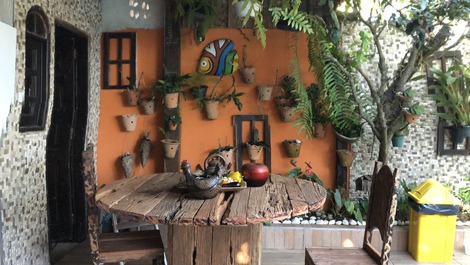 Two storey house on the beach of caioba