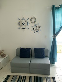 Beautiful Flat 100m from the sea, with air conditioning and full leisure