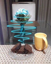 Mesa em vidro para tomar aquele café 