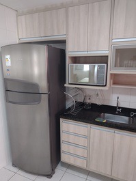 3 Quartos Praia Grande 🌊 | 80m do Mar | Ar + Wi-Fi + Piscina