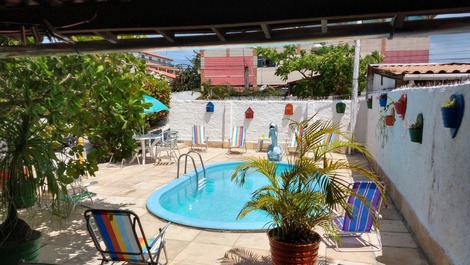 Visão do deck da piscina