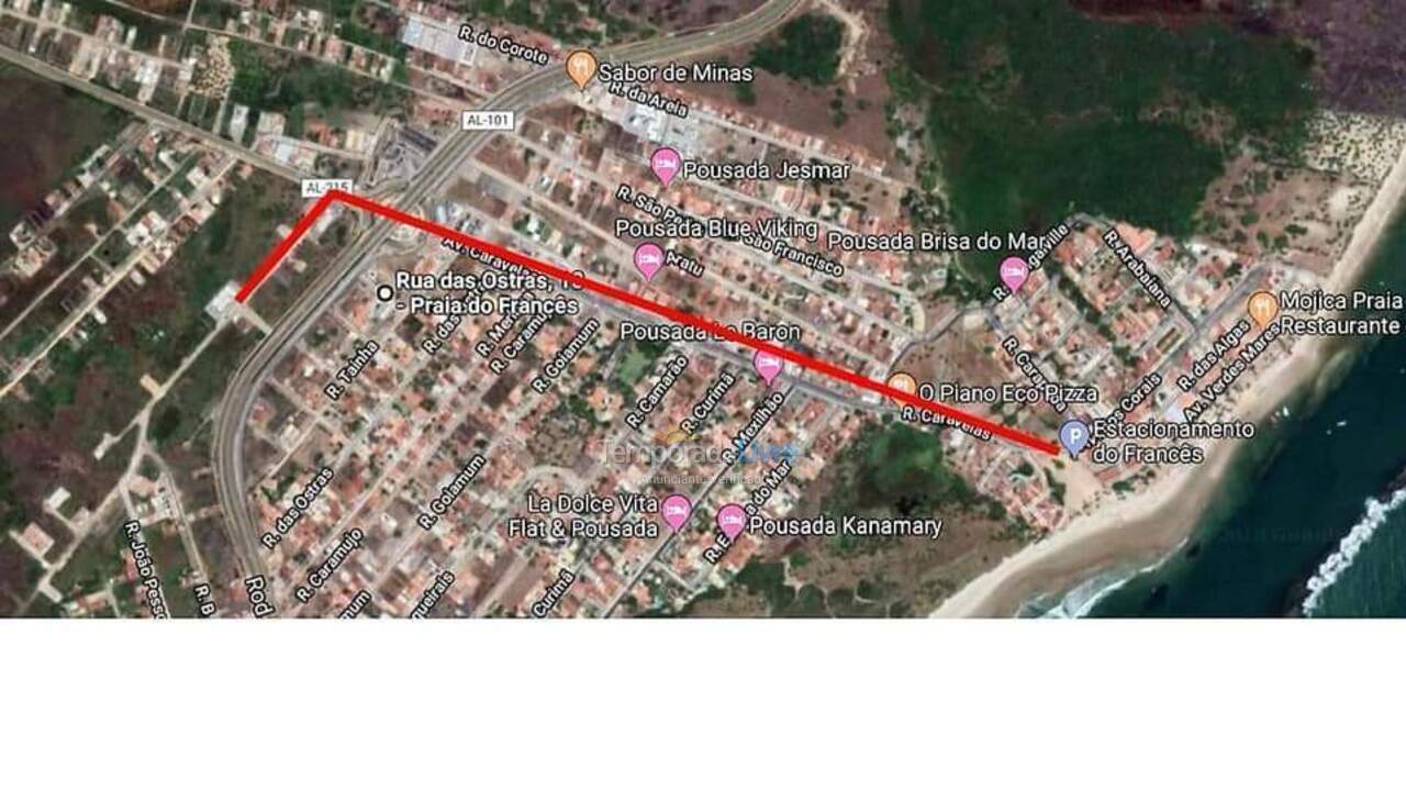 Apartamento para alquiler de vacaciones em Marechal deodoro (Praia do Francês)