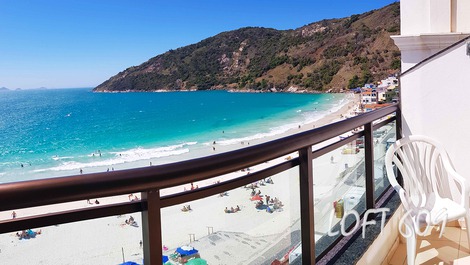 Varanda com vista para o mar e o lado direito da Prainha.