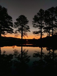 O fabuloso por do sol visto das casas