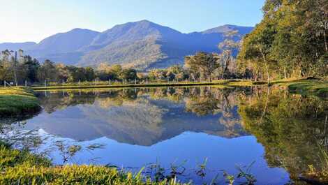 A vista do chalé é algo fenomenal