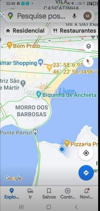 House for vacation rental in São Vicente (Parque Prainha)