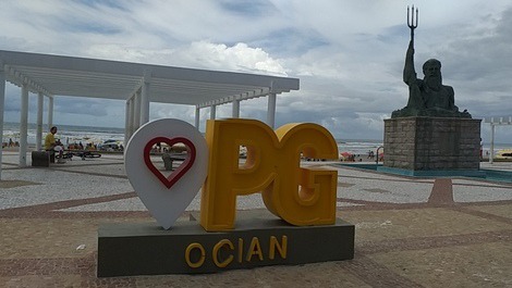 Apt foot in the sand, with beautiful view of the sea, city Ocian Praia Grande
