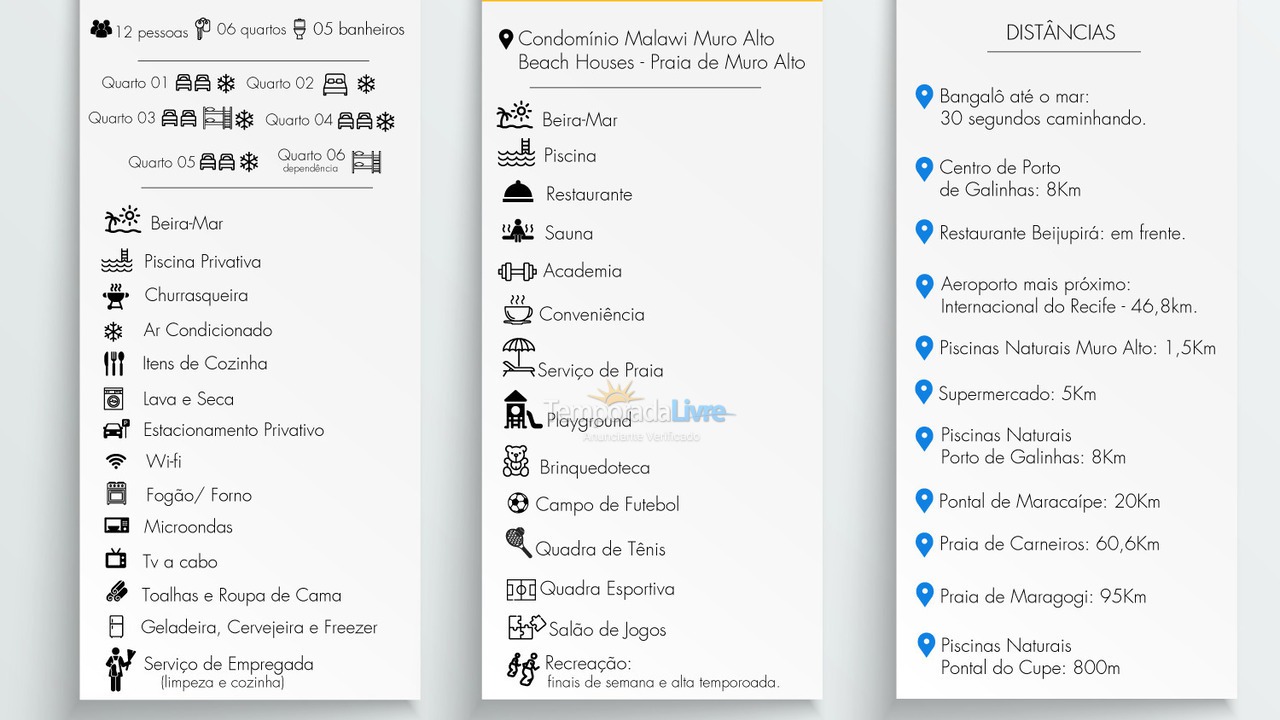 Casa para alquiler de vacaciones em Ipojuca (Praia de Muro Alto)