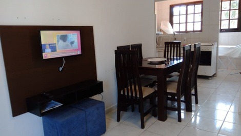 Casa Moyra Bertioga - Pe na areia com vista para o mar